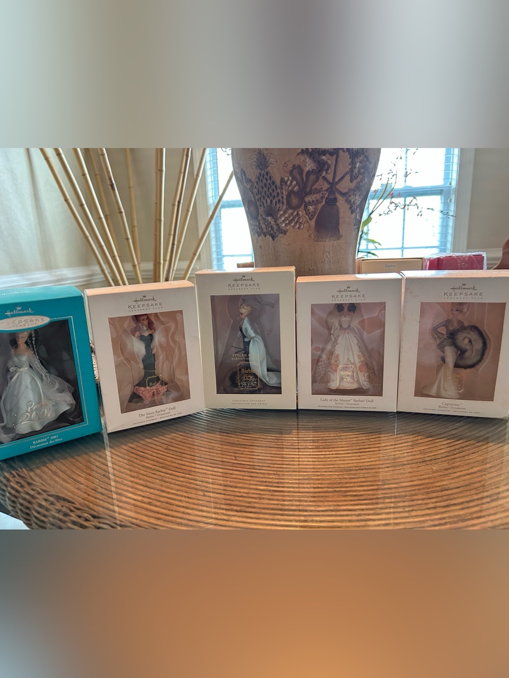 Hallmark Keepsake Ornaments in White and Pink Tones